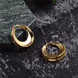 Modern Gold Hoop Earrings Geometric Jewelry Stand Out Quality Design Luxury Bijoux