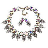 Maxi Rhinestone Bib Collier Femme Beads Collar Chokers Pendant Statement Necklace