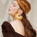 Bohemian Statement Tassel Vintage Round Long Big Drop Earrings