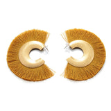 Bohemian Statement Tassel Vintage Round Long Big Drop Earrings