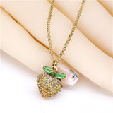 Boshuolin Juicy Fresh Fruits Wind Mini-Peach  Clavicle Chain Necklace