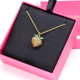 Boshuolin Juicy Fresh Fruits Wind Mini-Peach  Clavicle Chain Necklace