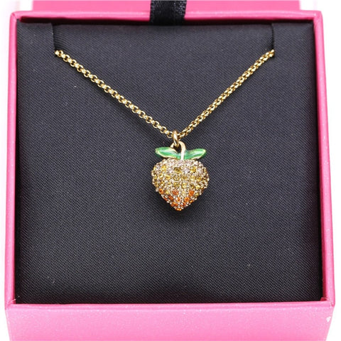 Boshuolin Juicy Fresh Fruits Wind Mini-Peach  Clavicle Chain Necklace