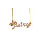 Boshuolin Juicy Full  Drill Coconut Tree Logo Necklace