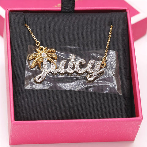 Boshuolin Juicy Full  Drill Coconut Tree Logo Necklace