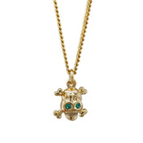 Boshuolin Juicy Golden Human Skeleton Head Necklace