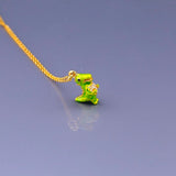 Boshuolin Juicy Mini-Small Qinglong Glaze Green Lovely Small Dinosaur Necklace