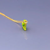 Boshuolin Juicy Mini-Small Qinglong Glaze Green Lovely Small Dinosaur Necklace