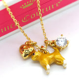 Boshuolin Juicy Small Yellow Dog Doll Zirconium Shi Aixin Necklace