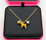 Boshuolin Juicy Small Yellow Dog Doll Zirconium Shi Aixin Necklace