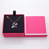 Boshuolin Juicy Sweet Cupid Love Feather Arrow Clavicle Necklace