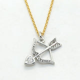 Boshuolin Juicy Sweet Cupid Love Feather Arrow Clavicle Necklace