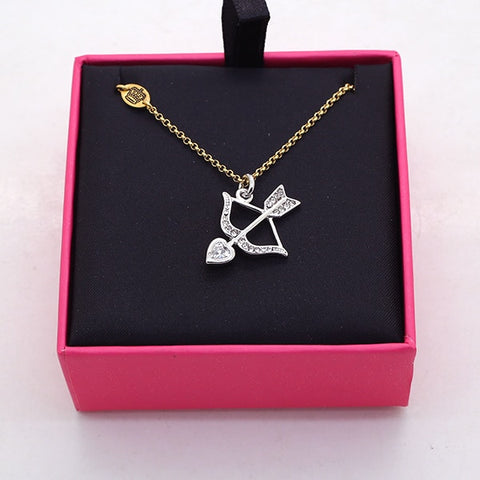 Boshuolin Juicy Sweet Cupid Love Feather Arrow Clavicle Necklace