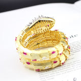 High-Grade Luxury Snake Necklace Gold Micro With Large Snake Collar