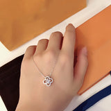 Pure 925 Sterling Silver Jewelry Flower Pendant