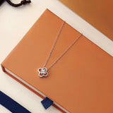 Pure 925 Sterling Silver Jewelry Flower Pendant