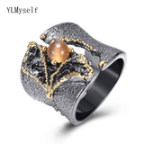 Brilliant Amazing Black Luxury Vintage great Cocktail Ring