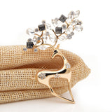 CINDY XIANG Rhinestone Deer Brooches