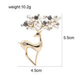 CINDY XIANG Rhinestone Deer Brooches