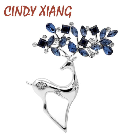 CINDY XIANG Rhinestone Deer Brooches