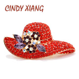 CINDY XIANG Rhinestone Hat Brooches