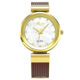 Casual Dress WBrands Geneva Stainless Steel Bracelet Gold Watch