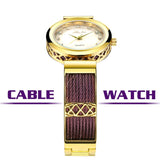Casual Dress WBrands Geneva Stainless Steel Bracelet Gold Watch