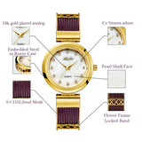 Casual Dress WBrands Geneva Stainless Steel Bracelet Gold Watch