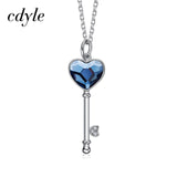 Cdyle Sterling Silver Key Heart Necklace