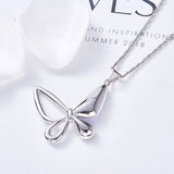 Cdyle Sterling Silver Necklace Swarovski Pendant Crystal Butterfly