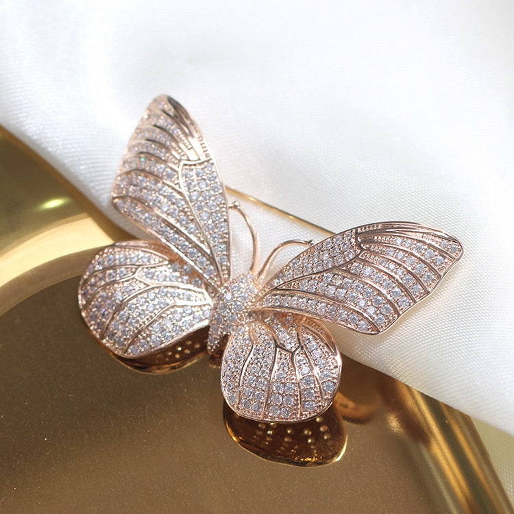 Colorful Cute Butterfly Brooch Crystal Rhinestone Brooches