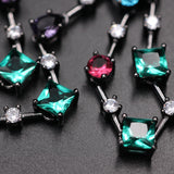 Colorful Heart-shaped Pendant Necklace Cubic Zirconia