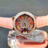 Rhinestone Mashali  Roman Numerals Dial crystal Watch