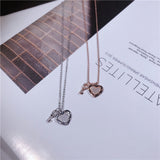 S925 pure silver chain key clavicle necklace