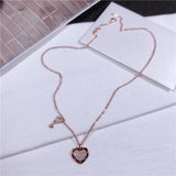 S925 pure silver chain key clavicle necklace