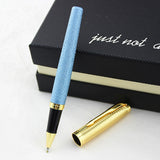 DIKA WEN Blue metal pen Gel pen 0.5mm nib Learn office school stationery Gift Luxury pen hotel business Writing ballpoint pen