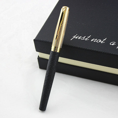 DIKA WEN Matte Black Ink Gold clip Signature Ballpoint Pen