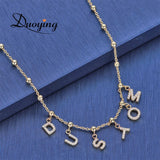 Zircon Pave Letter Necklaces Personalized Custom Name Necklaces