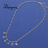 Zircon Pave Letter Necklaces Personalized Custom Name Necklaces