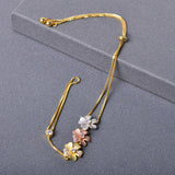 Dazz Classic Tricolor Copper AAA Zircon Flower Bracelet