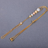 Dazz Exquisite Plant Spherical Zircon Gold Color Bracelet