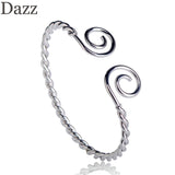Dazz Fashion Round Bangle Copper Sliver Color Jewelry