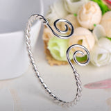 Dazz Fashion Round Bangle Copper Sliver Color Jewelry