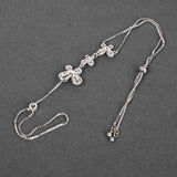 Dazz Fashion Sliver Color Simple Fine Zircon Copper Bracelet