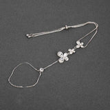 Dazz Fashion Sliver Color Simple Fine Zircon Copper Bracelet