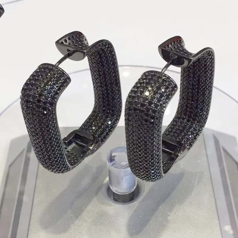 Dazz Luxury Geometric Square Big Dangle Earrings