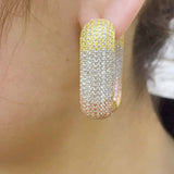 Dazz Luxury Geometric Square Big Dangle Earrings