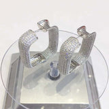 Dazz Luxury Geometric Square Big Dangle Earrings