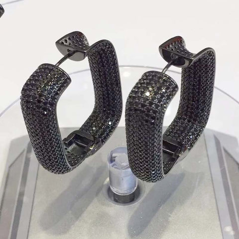 Dazz Luxury Geometric Square Big Dangle Earrings