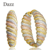 Dazz Luxury Large Drop Earrings 23G Full Rhinestones Zircon